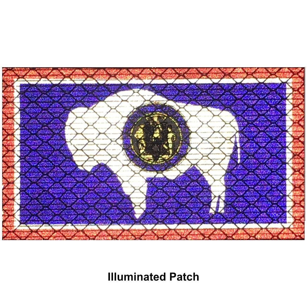 Tactical Gear Junkie Patches Reflective Wyoming State Flag - 2x3.5 Patch