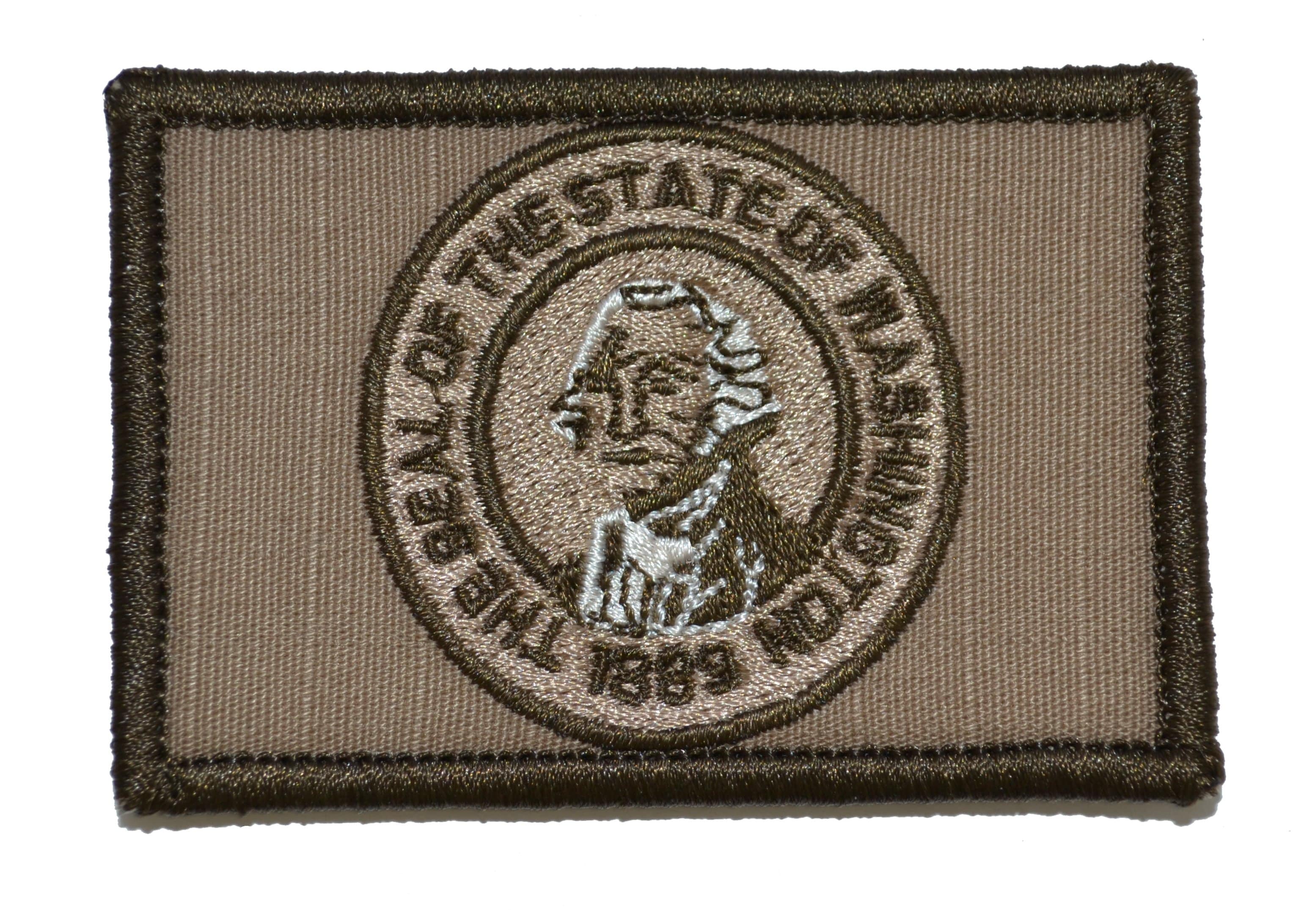 Tactical Gear Junkie Patches Coyote Brown Washington State Flag - 2x3 Patch