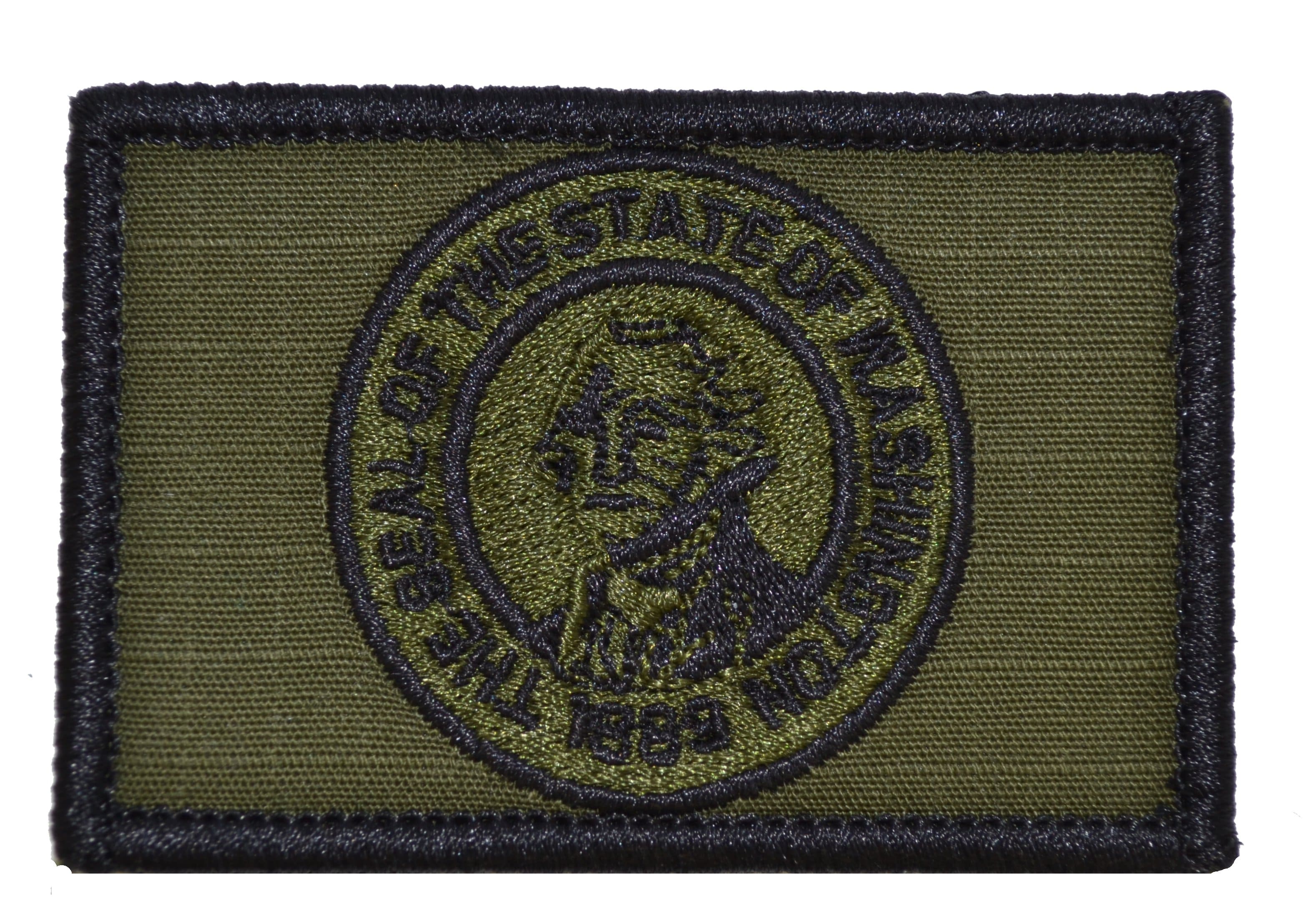 Tactical Gear Junkie Patches Olive Drab Washington State Flag - 2x3 Patch