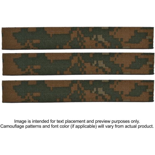 Tactical Gear Junkie Name Tapes 3 Piece Custom Name Tape Set - SEW ON - Woodland Marpat