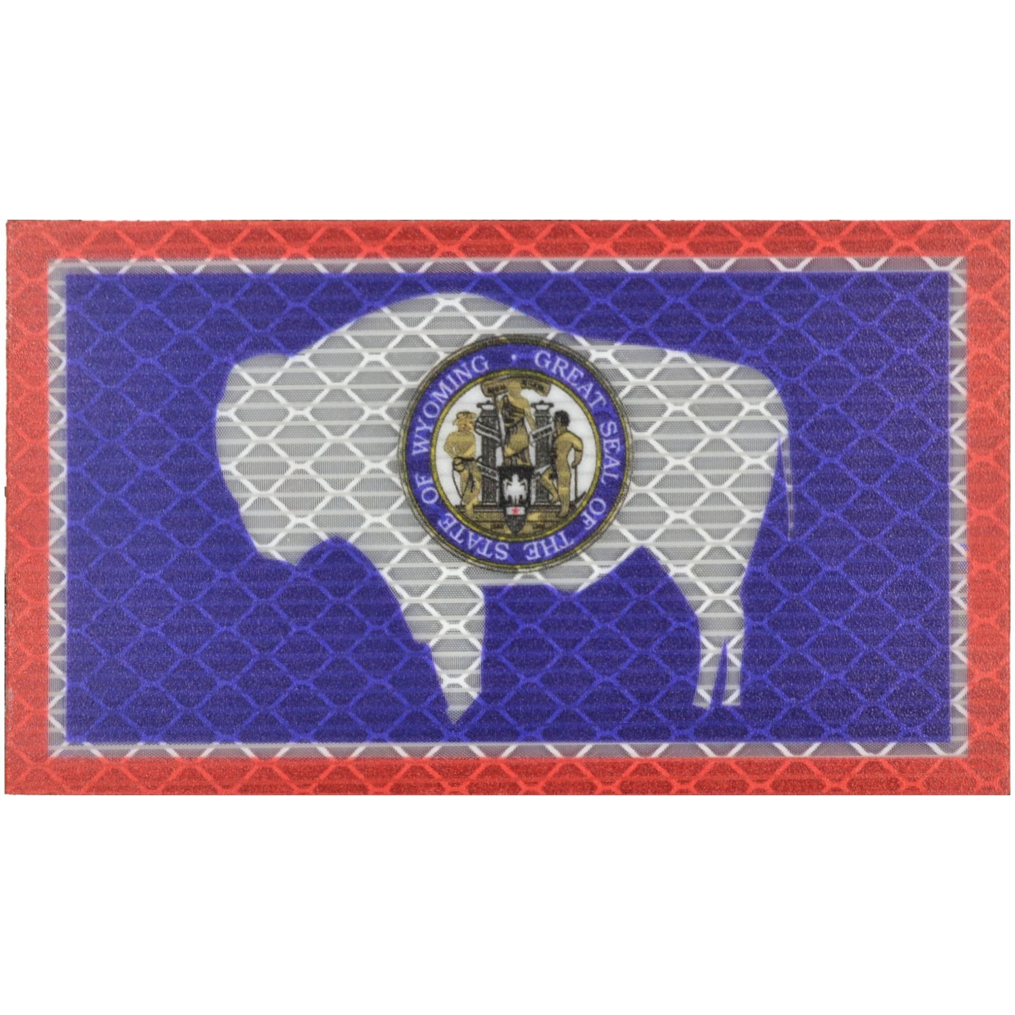 Tactical Gear Junkie Patches Reflective Wyoming State Flag - 2x3.5 Patch