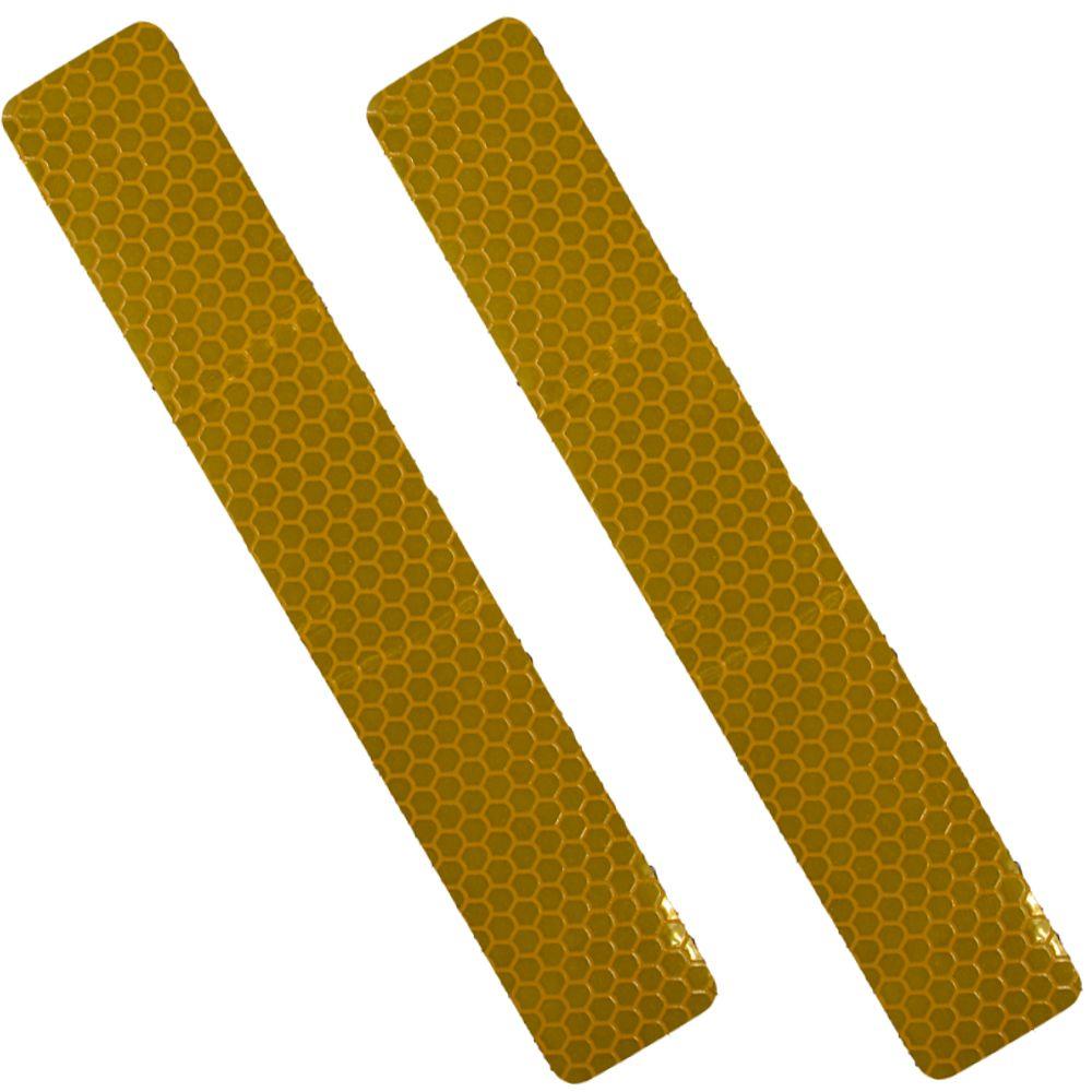 Tactical Gear Junkie Patches Yellow Honeycomb Reflective Reflective Strip for MOLLE Webbing Gear- 1x6 Patch - Two Pack