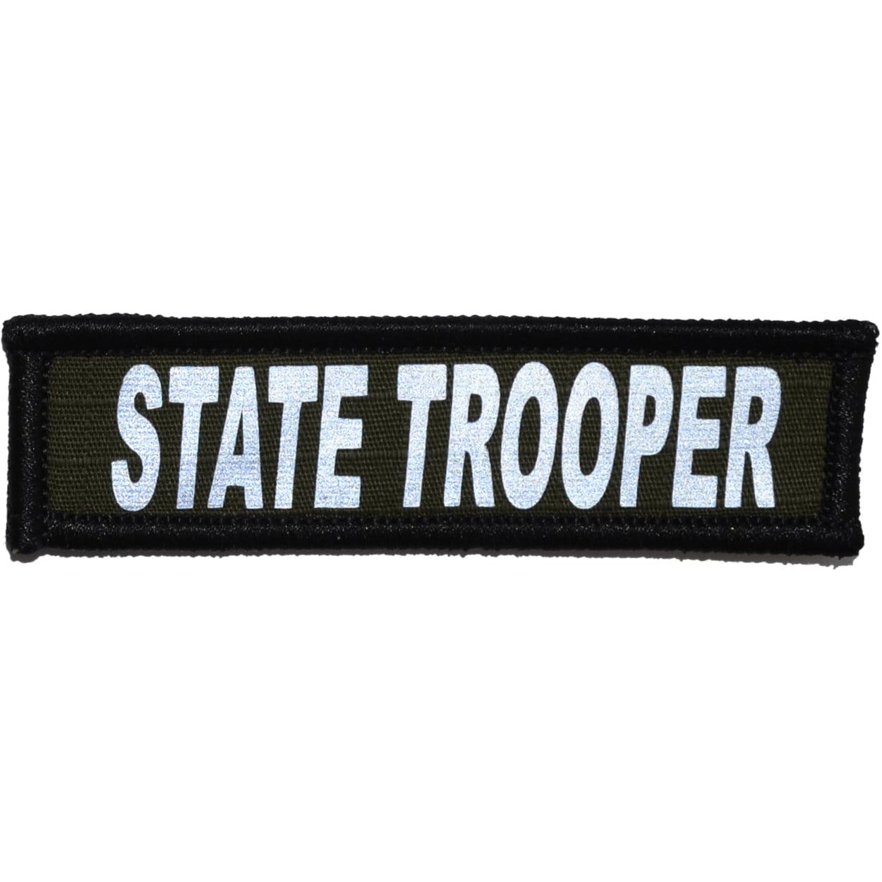Tactical Gear Junkie Patches Olive Drab State Trooper Reflective - 1x3.75 Patch