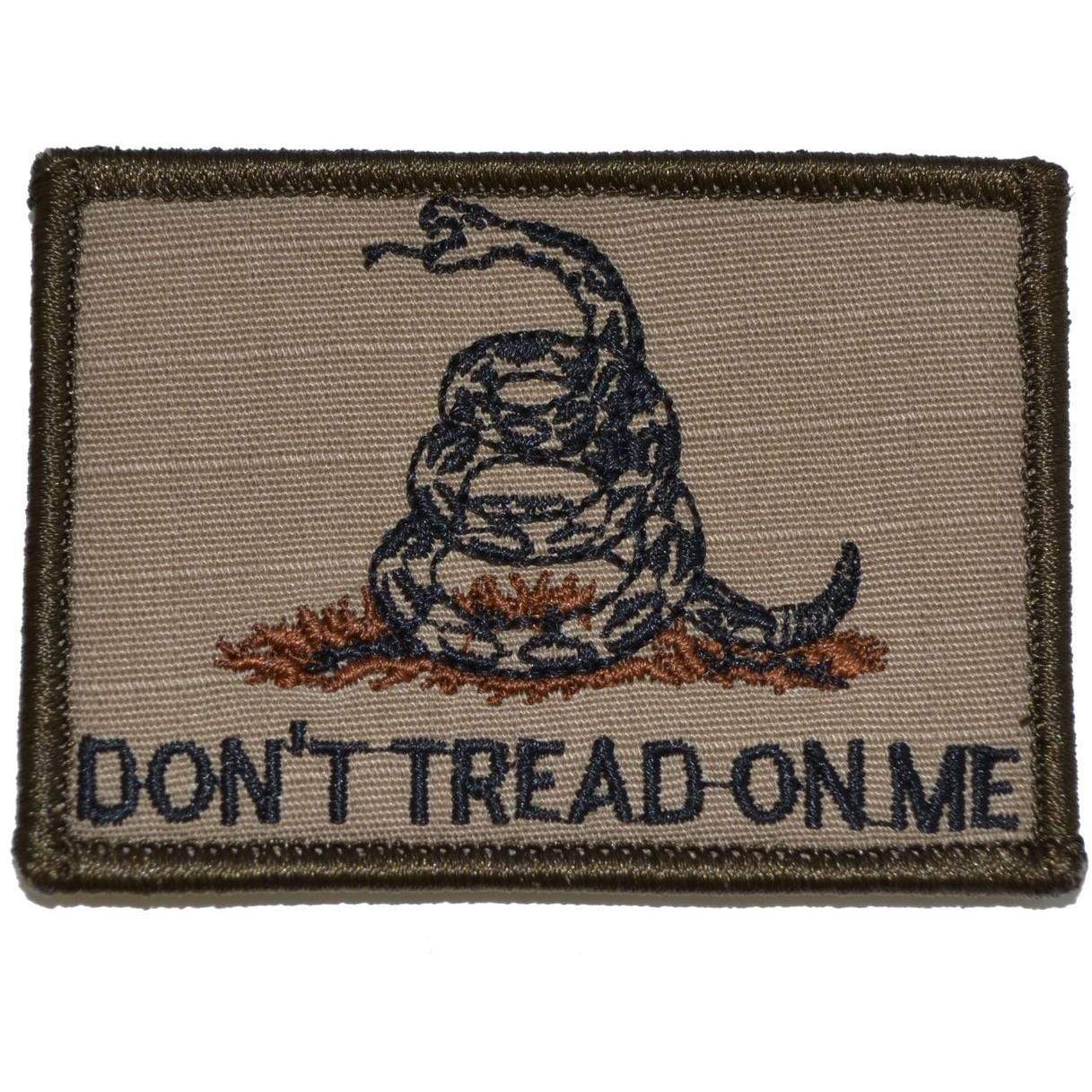 Tactical Gear Junkie Patches Coyote Brown w/ Black Don't Tread on Me Gadsden Snake - 2x3 Patch