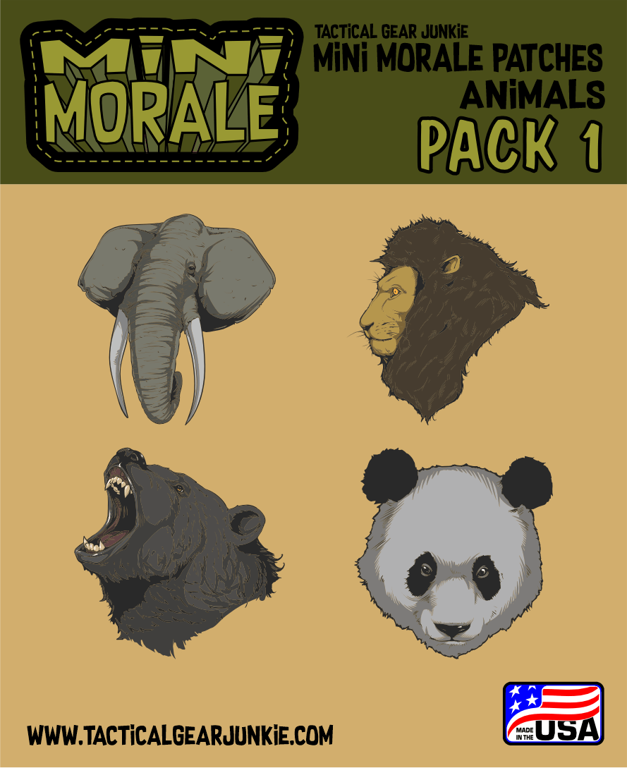 Tactical Gear Junkie Patches Mini Morale - Animals Patch Pack 1