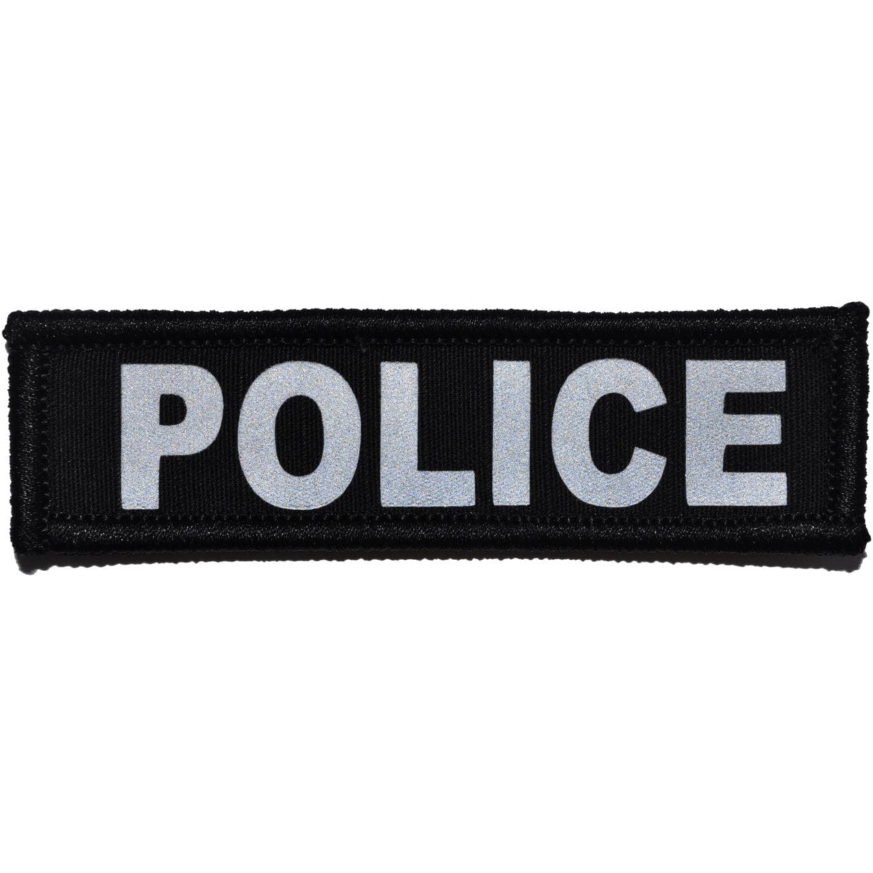 Tactical Gear Junkie Patches Black Police Reflective - 1x3.75 Patch
