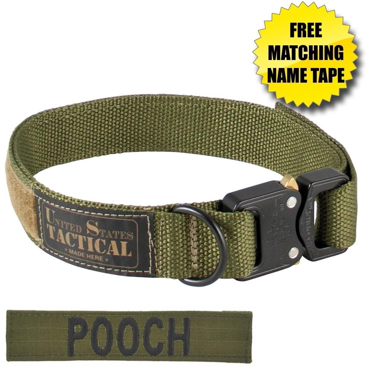 Dog Collar With Cobra Buckle United States Tactical Dog Collar
