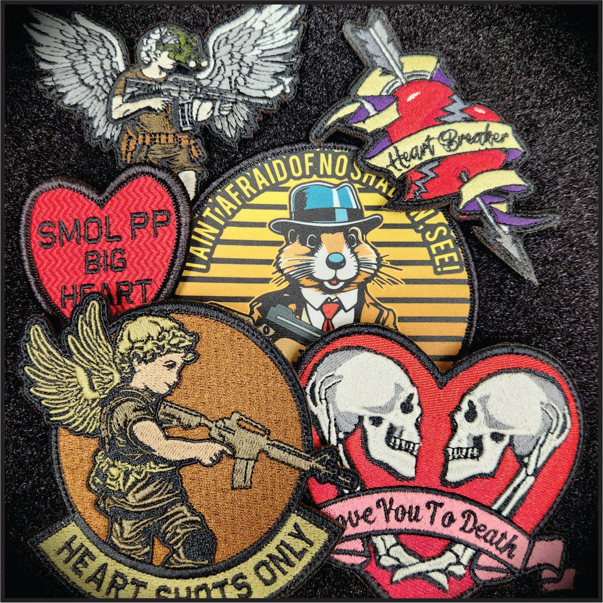 Love Hurts Collection Patch Bundle Pack - Get all Six of our amazing Valentine's Collection designs! BONUS FREE STICKER SET