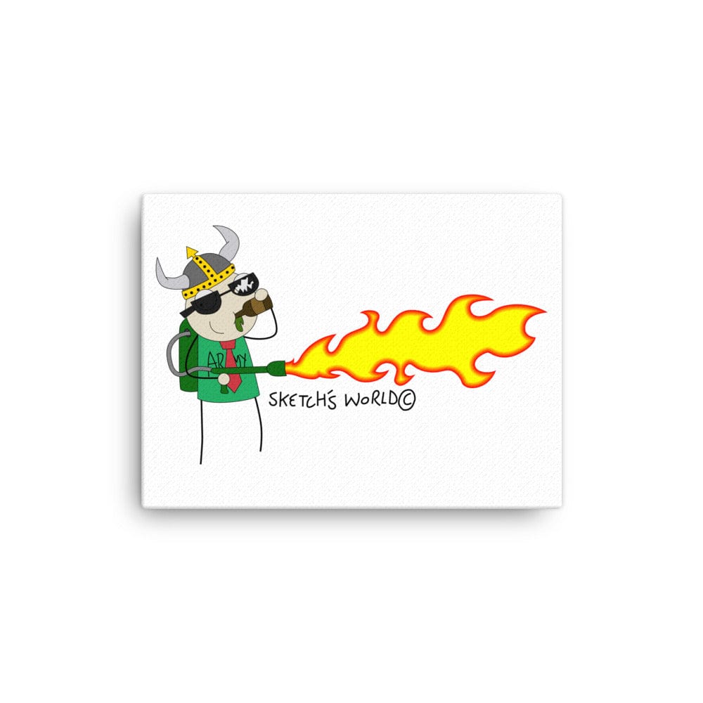 Tactical Gear Junkie 12″×16″ Sketch's World © Officially Licensed - Army Flamethrower
