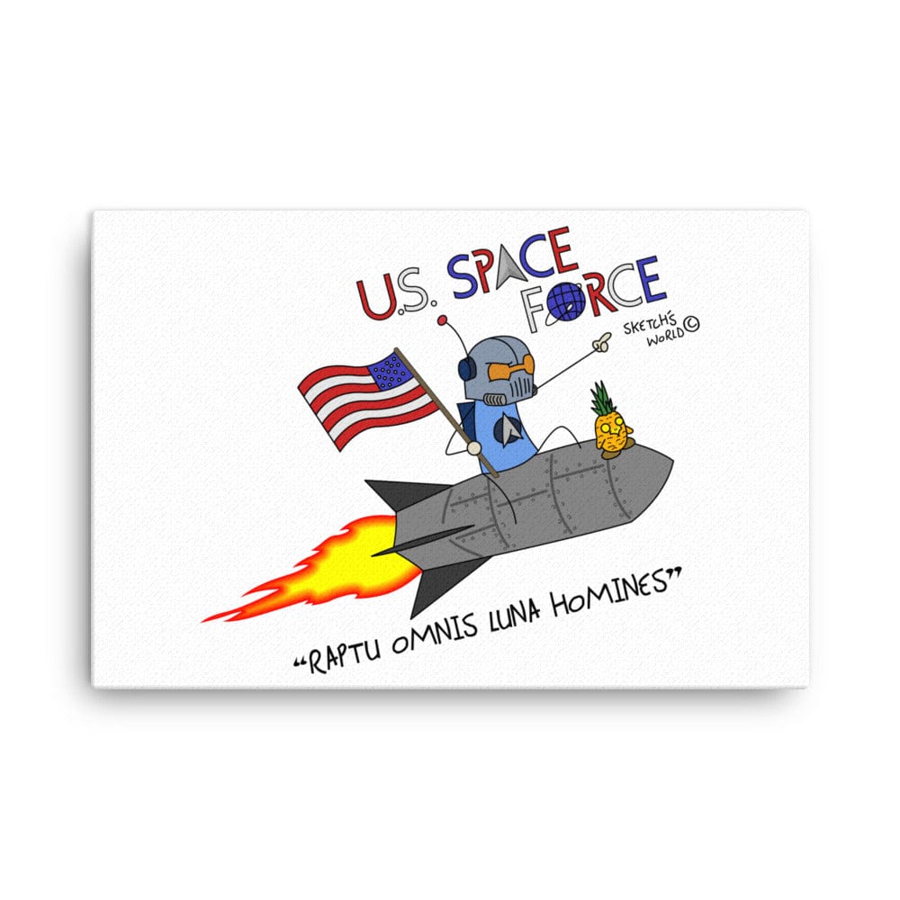 Tactical Gear Junkie 24″×36″ Sketch's World © Officially Licensed - US Space Force Canvas Print