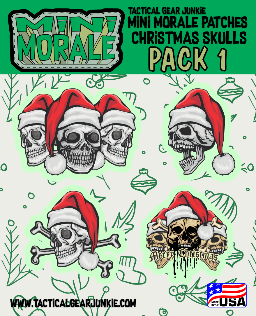 Mini Morale - Christmas Skulls Patch Pack 1