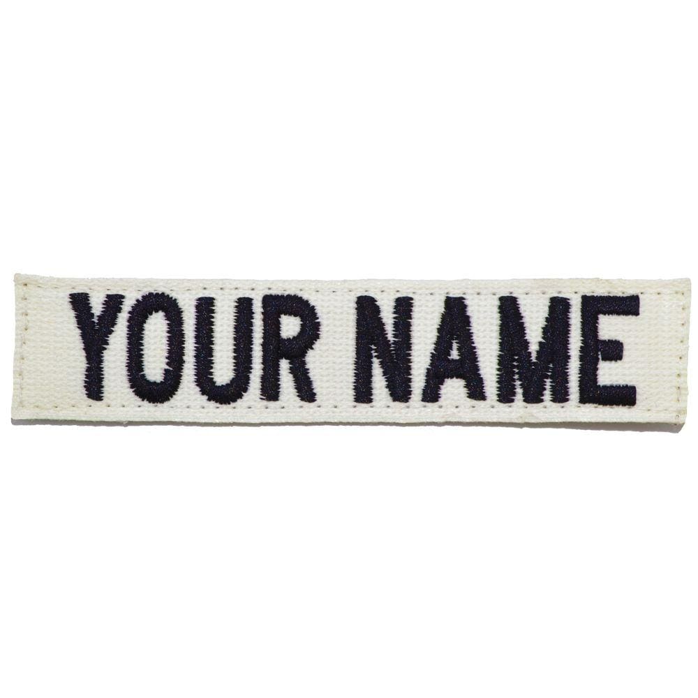 Tactical Gear Junkie Name Tapes Nylon/Cotton Webbing Custom Name Tape - White