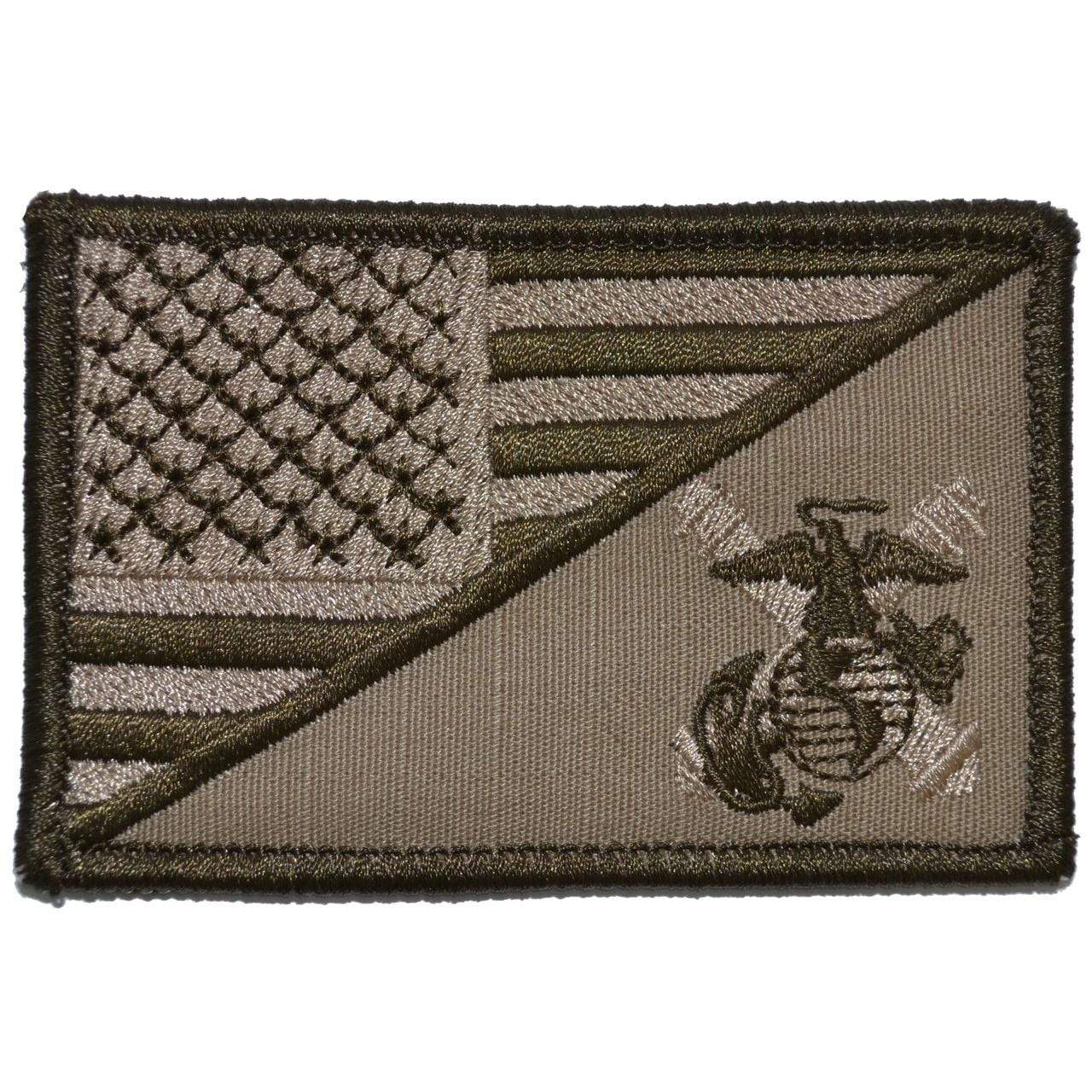 Tactical Gear Junkie Patches Coyote Brown USMC Artillery USA Flag - 2.25x3.5 Patch