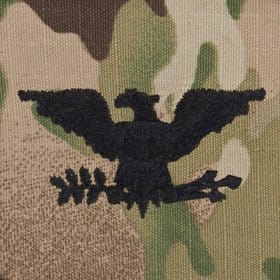 Tactical Gear Junkie Rank COL Army Rank - SEW ON -  3-Color OCP
