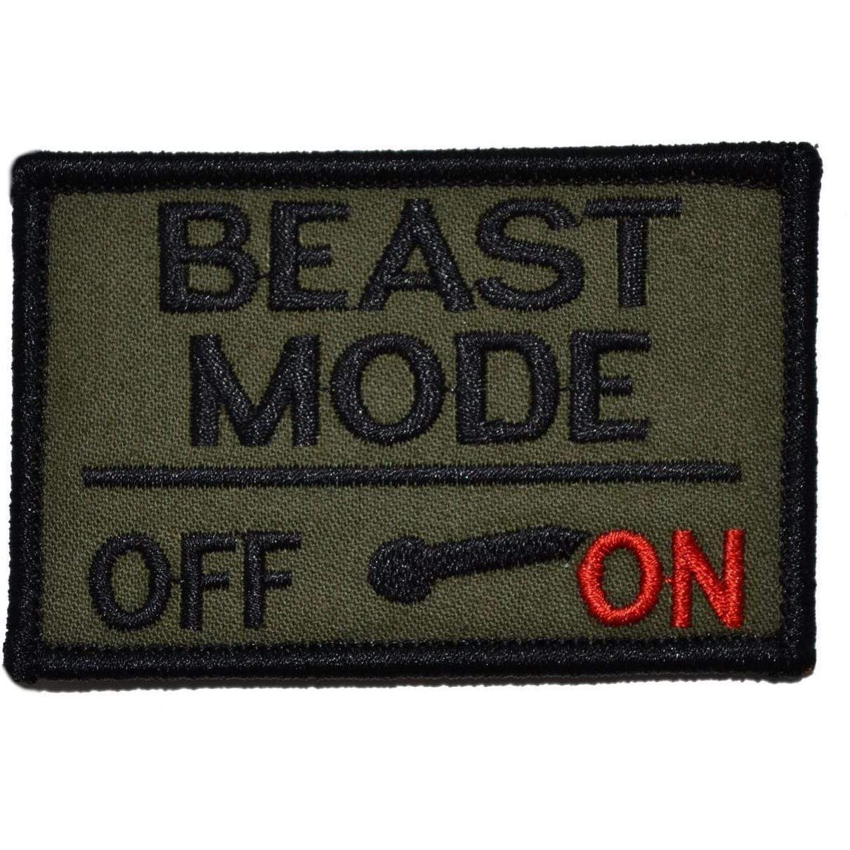 Tactical Gear Junkie Patches Olive Drab BEAST MODE Activated - 2x3 Patch