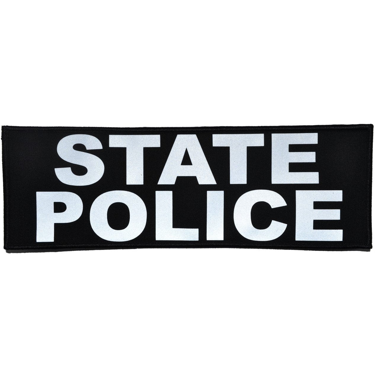 Tactical Gear Junkie Patches Black State Police Reflective - 4x12 Patch