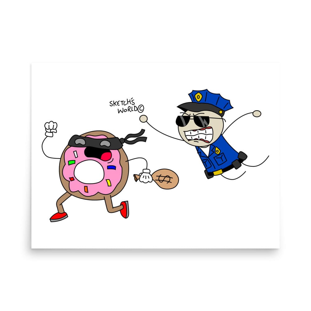 Tactical Gear Junkie 18″×24″ Sketch's World © Officially Licensed - Police & Donut Poster