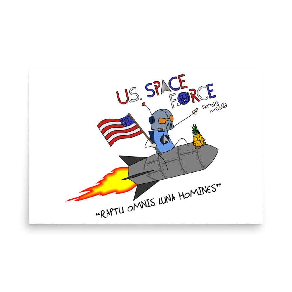 Tactical Gear Junkie 24″×36″ Sketch's World © Officially Licensed - US Space Force Poster