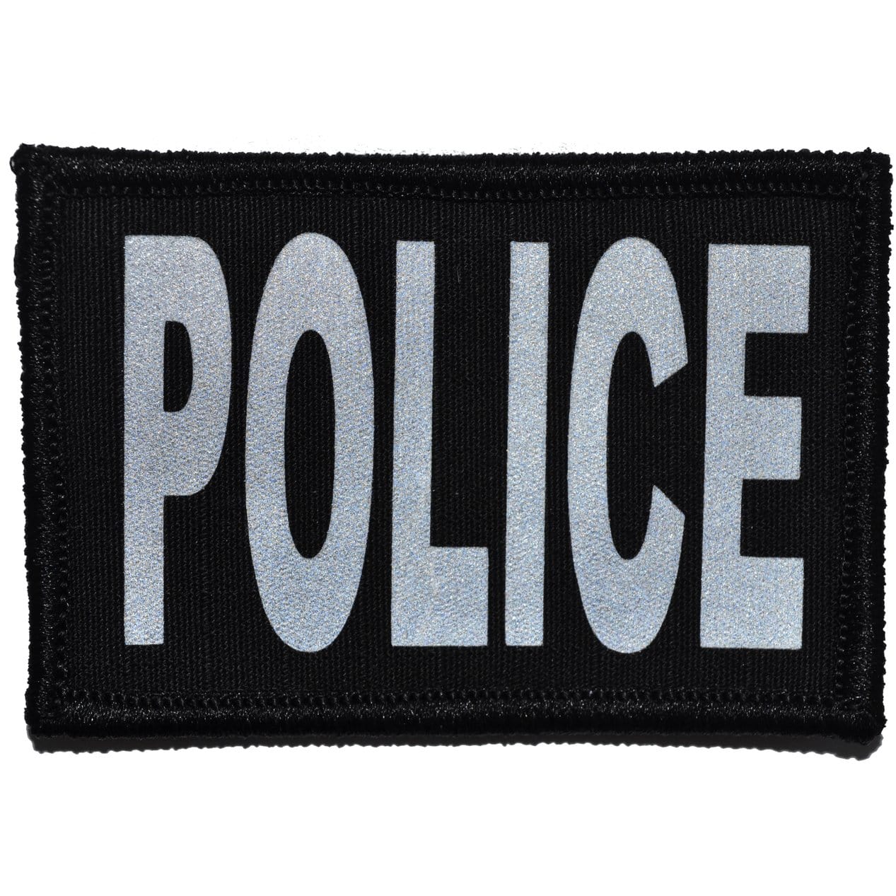 Tactical Gear Junkie Patches Black Police Reflective - 2x3 Patch