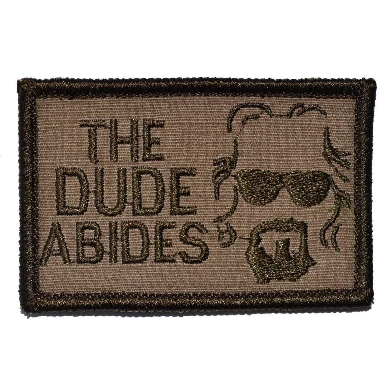 Tactical Gear Junkie Patches Coyote Brown The Dude Abides, The Big Lebowski - 2x3 Patch