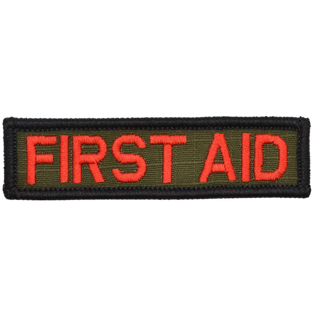 Tactical Gear Junkie Patches Olive Drab First Aid - 1x3.75 Patch