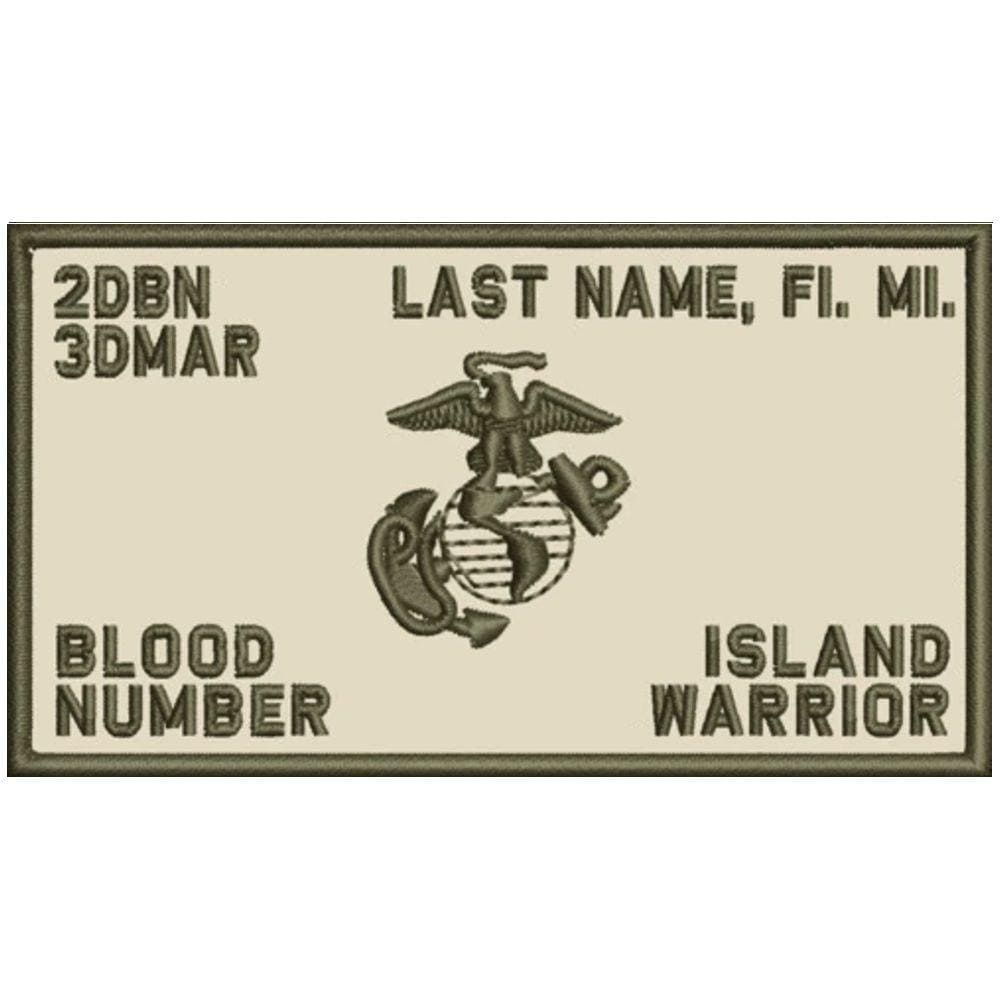 Other Insignia 2DBN 3DMAR Island Warrior USMC Plate Carrier Flak Patch - Authorized Purchase Only