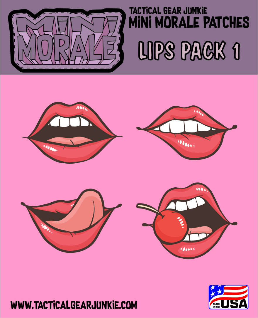 Tactical Gear Junkie Patches Mini Morale - Lips Patch Pack 1