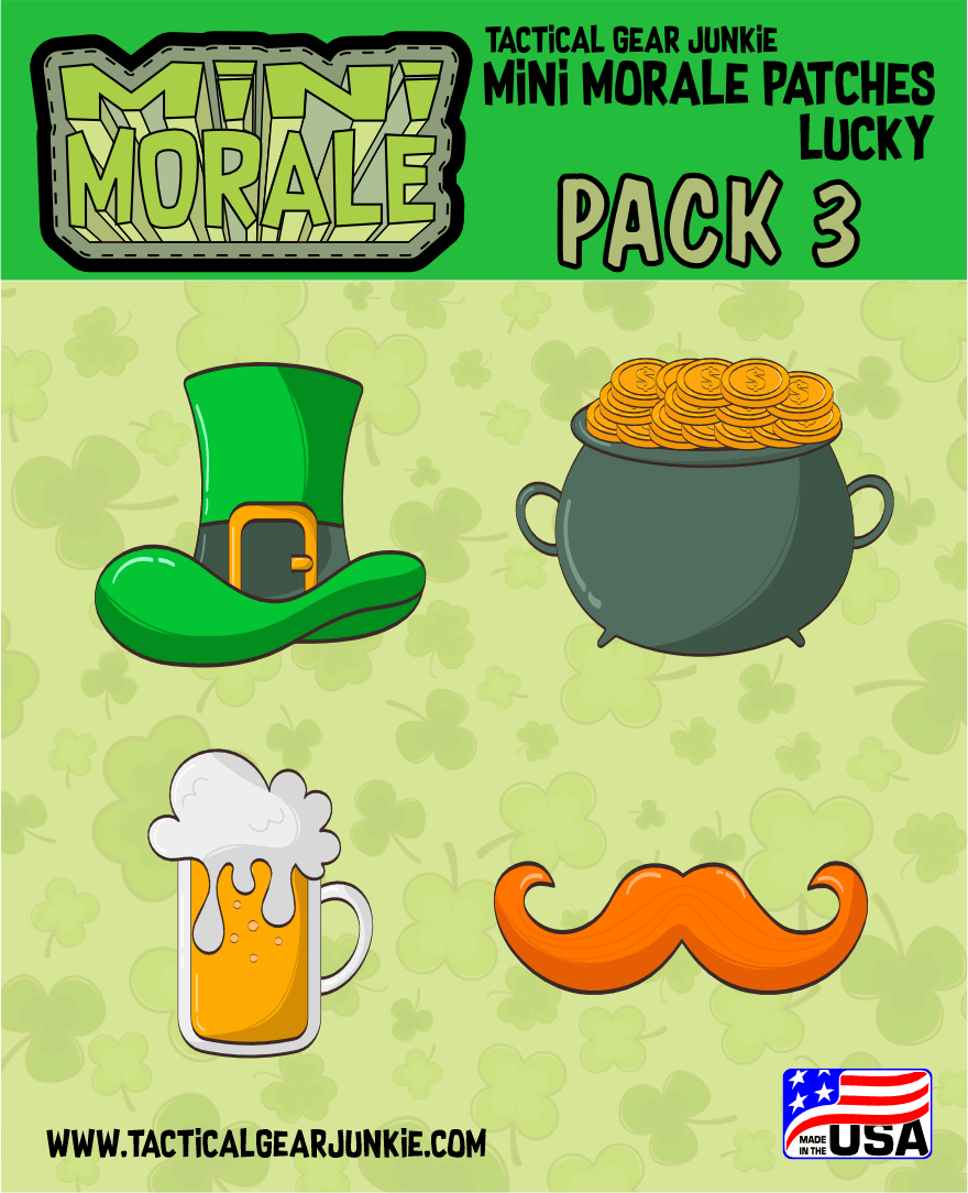 Mini Morale - Lucky Pack 3 - Pot of Gold - Fancy Mustache - Beer - Leprechaun Hat