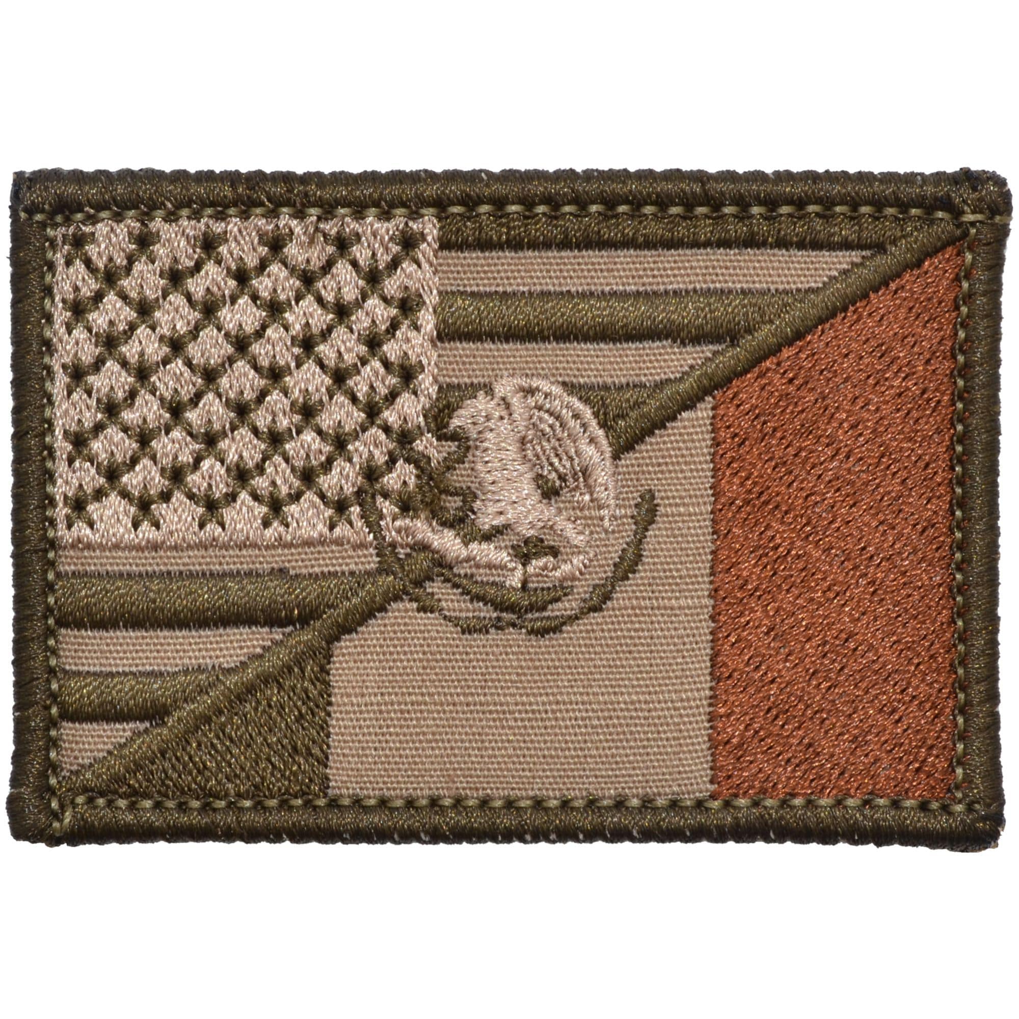 Tactical Gear Junkie Patches Coyote Brown USA / Mexico Flag Patch 2x3