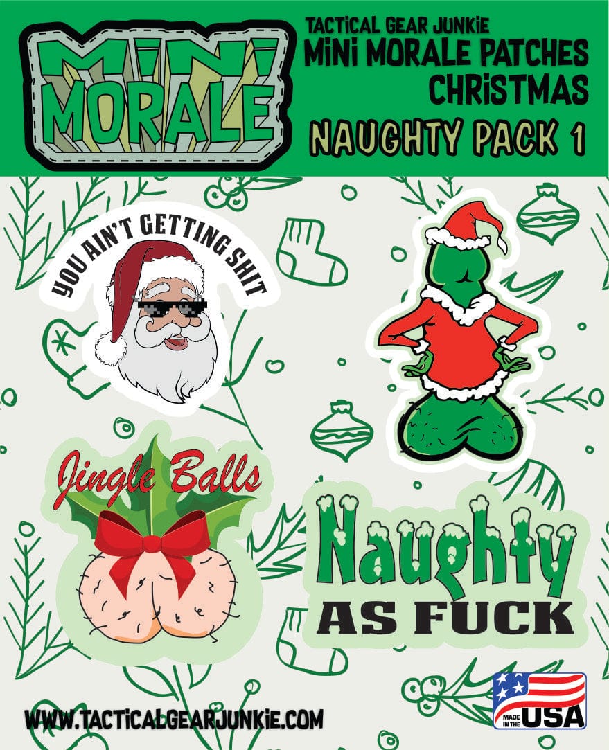 Tactical Gear Junkie Mini Morale - Christmas Naughty Patch Pack 1