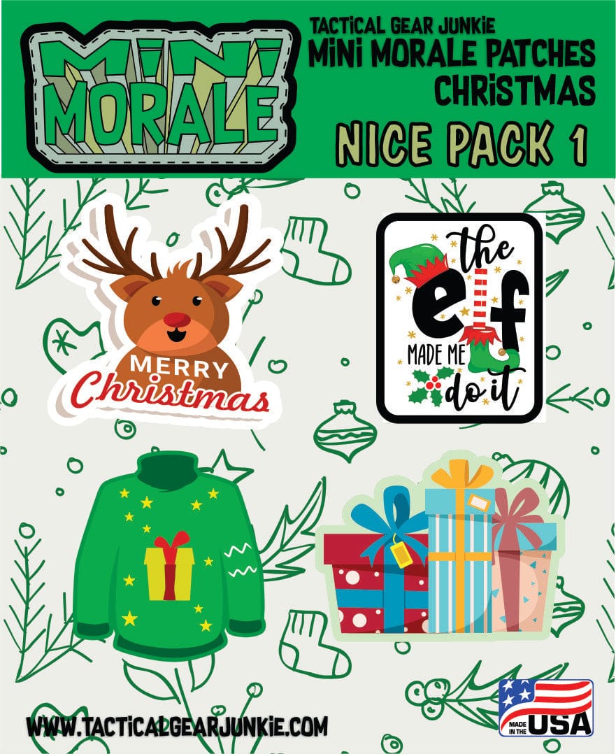 Tactical Gear Junkie Mini Morale - Christmas Nice Patch Pack 1