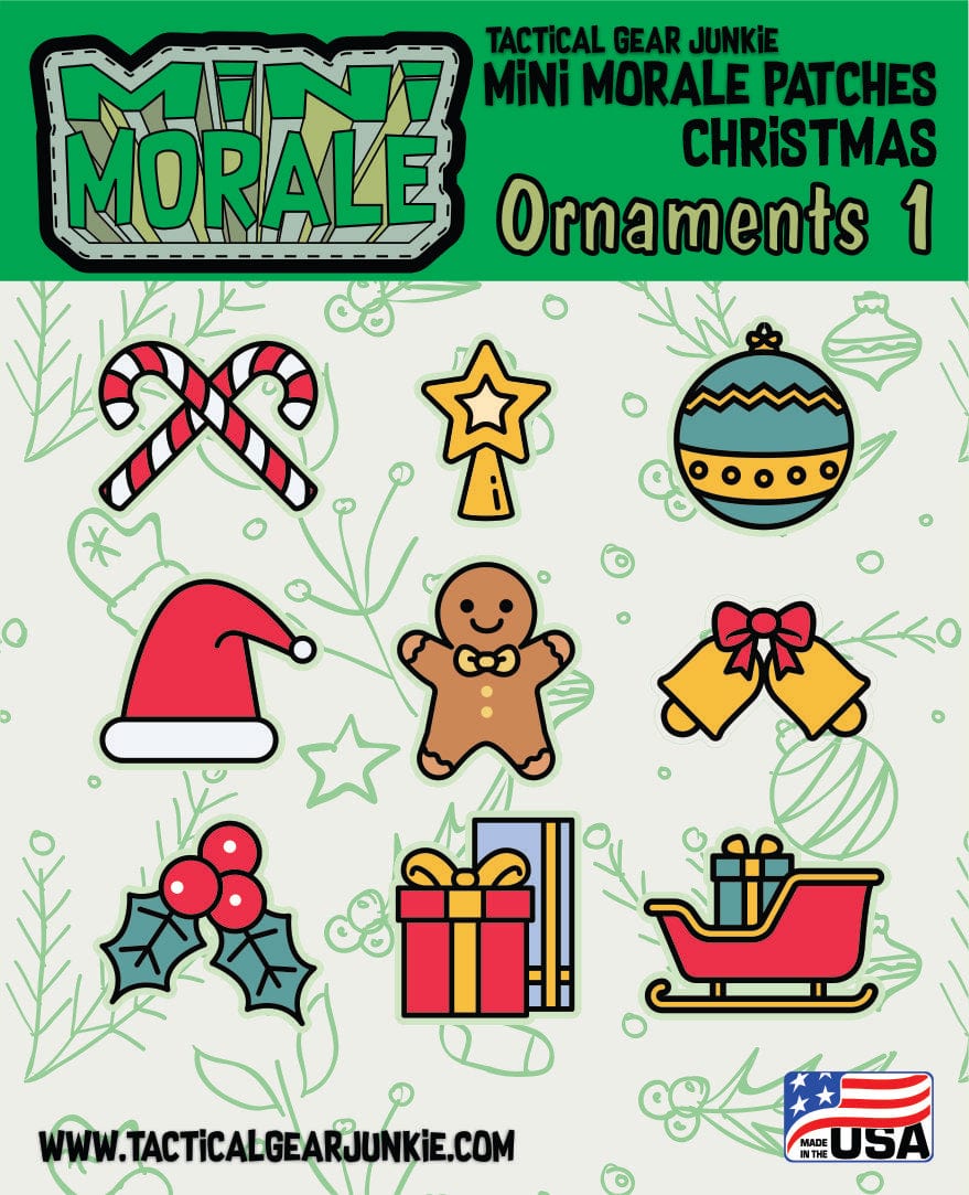 Tactical Gear Junkie Mini Morale - Christmas Ornament Patch Pack 1