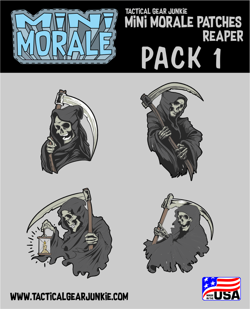 Tactical Gear Junkie Patches Mini Morale - Reaper Patch Pack 1