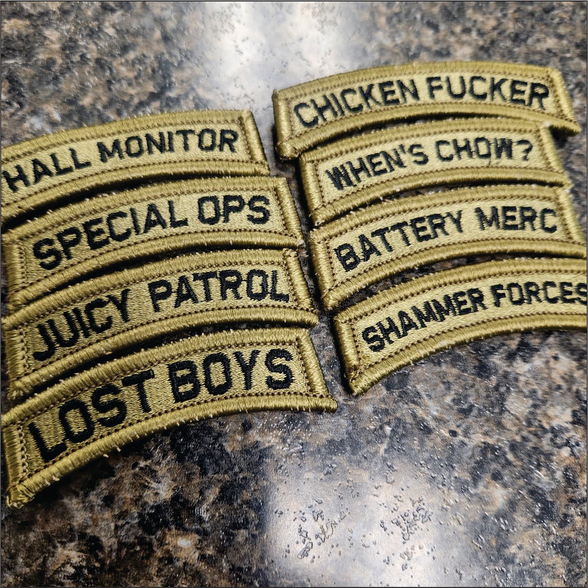 Custom Text Patch Fully Embroidered OCP/Black - Tab