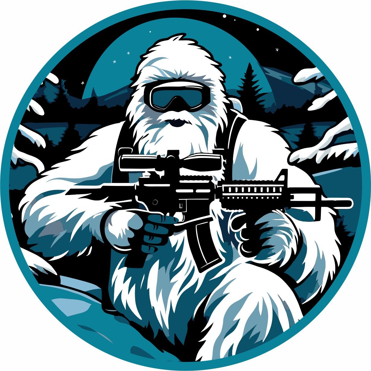 Gettin' Yeti for Christmas Die Cut Sticker | LookHUMAN