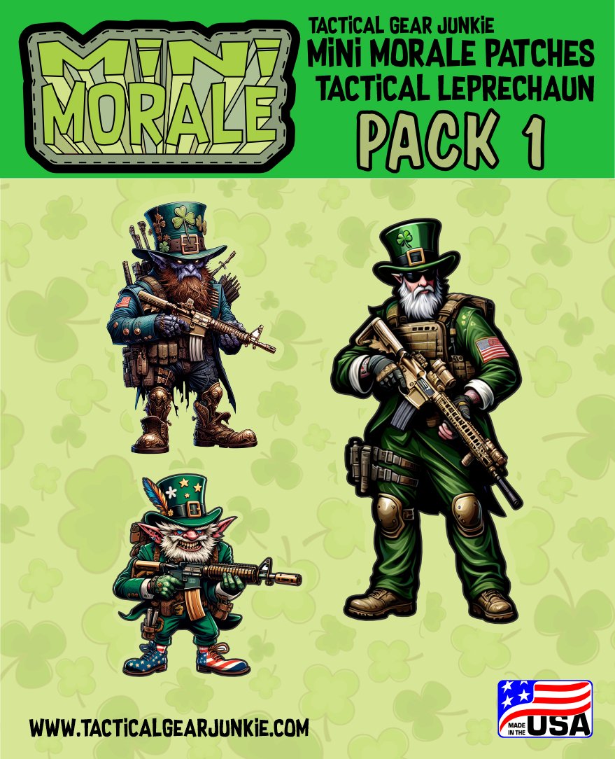 Mini Morale - Tactical Leprechaun wearing US Military Gear AR-15 Steampunk Pack 1
