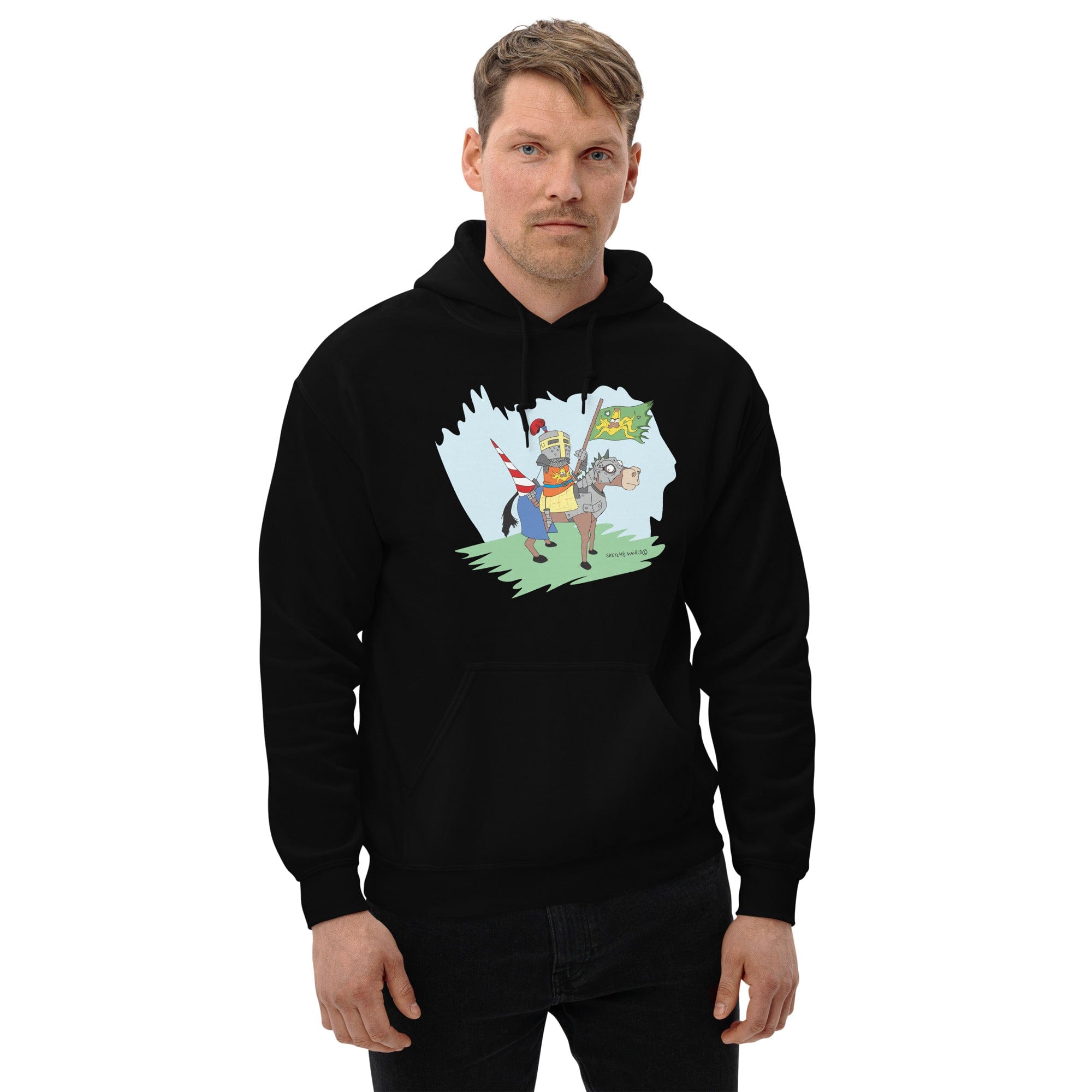 Tactical Gear Junkie Black / S Sketch's World © Officially Licensed - Knight on Horse Unisex Hoodie