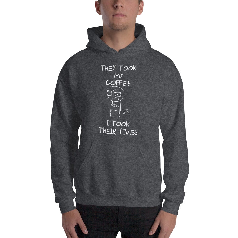 Tactical Gear Junkie Dark Heather / S Sketch's World © Officially Licensed - They Took My Coffee Unisex Hoodie
