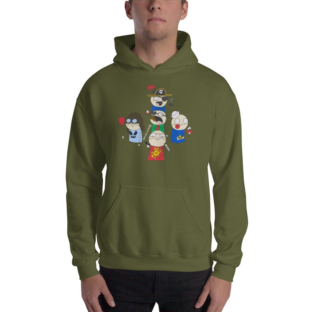 Tactical Gear Junkie Military Green / S Sketch's World © Officially Licensed - 5 Branches Unisex Hoodie