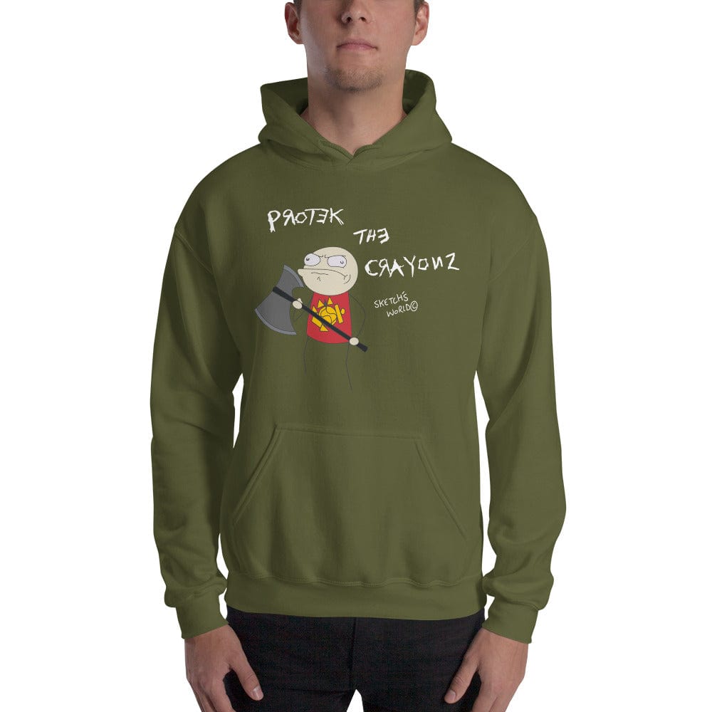 Tactical Gear Junkie Military Green / S Sketch's World © Officially Licensed - Protect the Crayonz Marine Unisex Hoodie