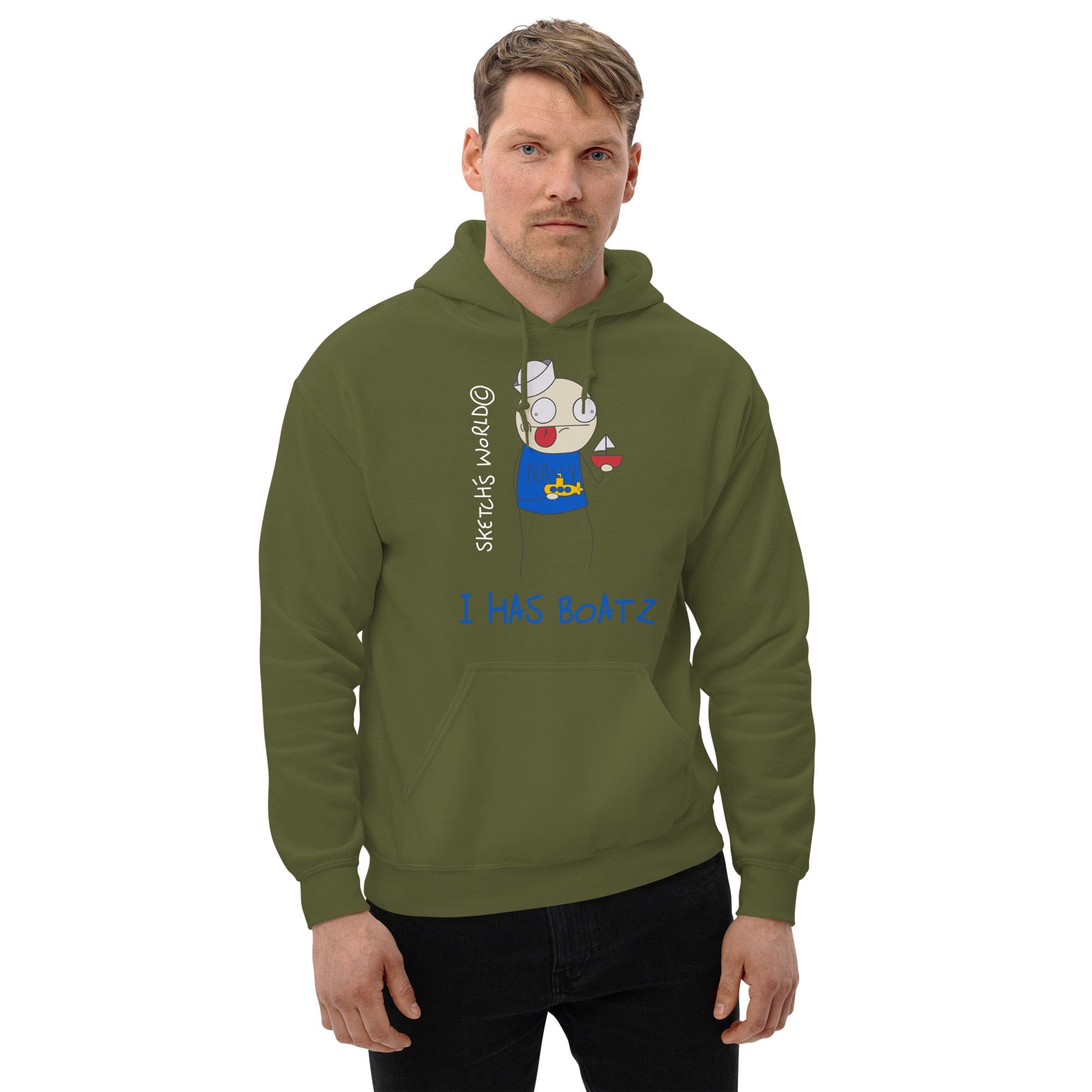 Tactical Gear Junkie Military Green / S Sketch's World © Officially Licensed - I Has Boatz Unisex Hoodie