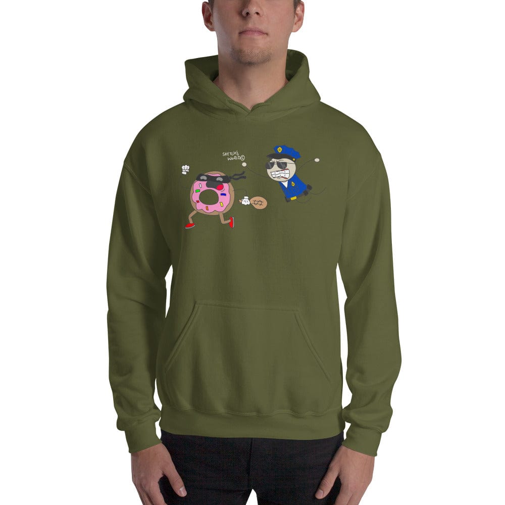 Tactical Gear Junkie Military Green / S Sketch's World © Officially Licensed - Police & Donut Unisex Hoodie