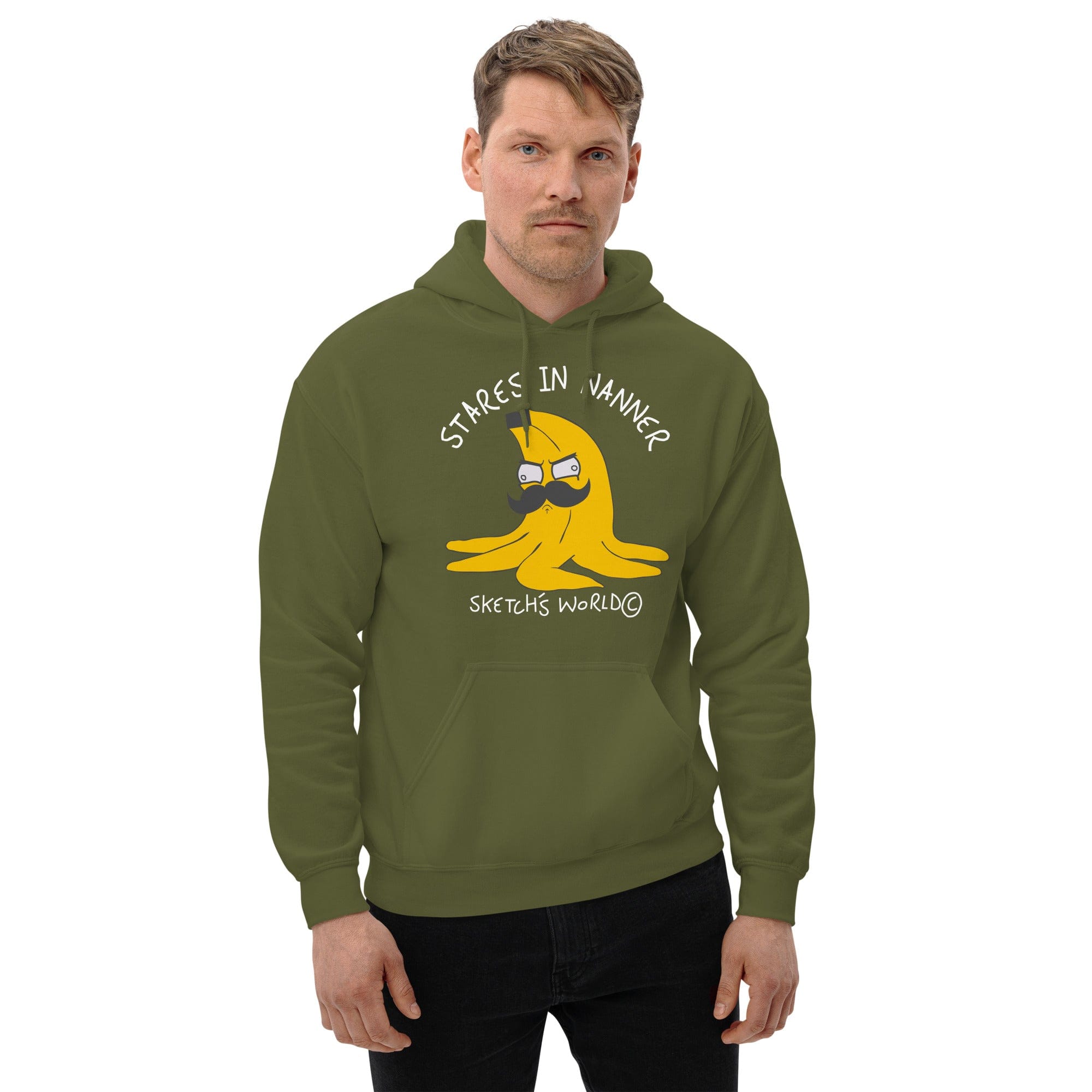 Tactical Gear Junkie Military Green / S Sketch's World © Officially Licensed - Stares in Nanners Unisex Hoodie