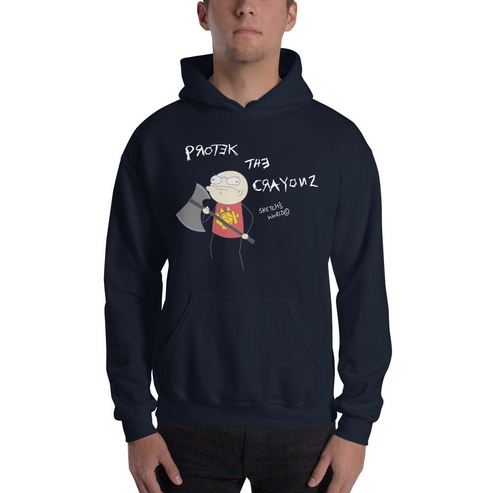 Tactical Gear Junkie Navy / S Sketch's World © Officially Licensed - Protect the Crayonz Marine Unisex Hoodie