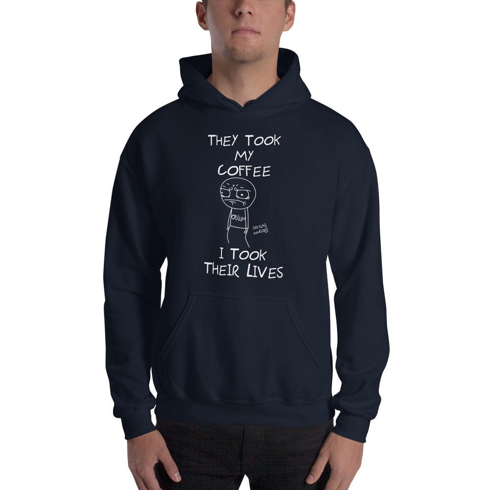 Tactical Gear Junkie Navy / S Sketch's World © Officially Licensed - They Took My Coffee Unisex Hoodie