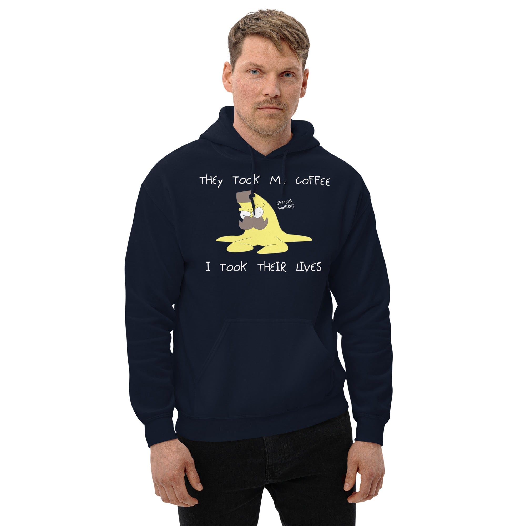 Tactical Gear Junkie Navy / S Sketch's World © Officially Licensed - They Took My Coffee Nanner Unisex Hoodie