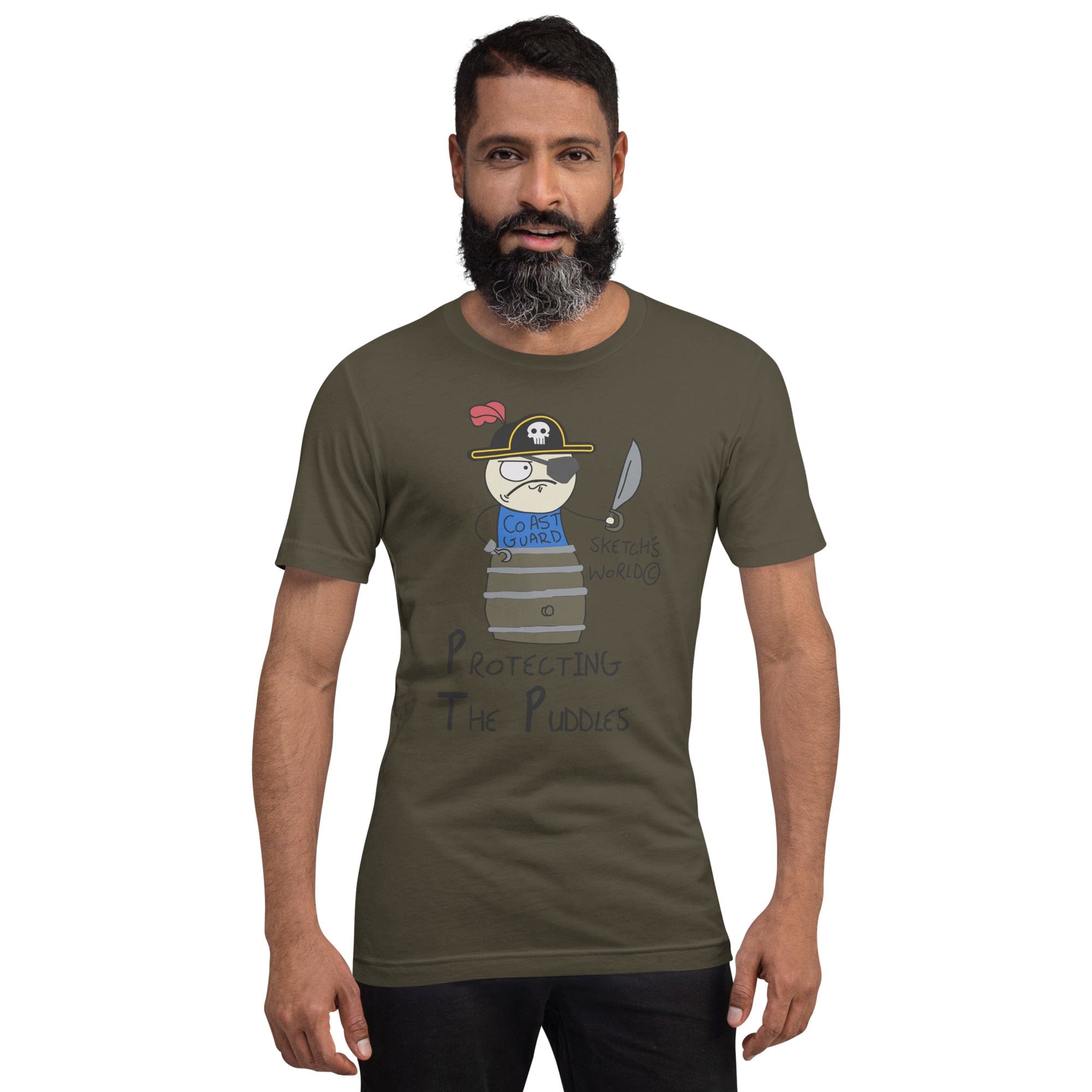 Tactical Gear Junkie Army / S Sketch's World © Officially Licensed - Protecting the Puddles Coast Guard Unisex T-Shirt