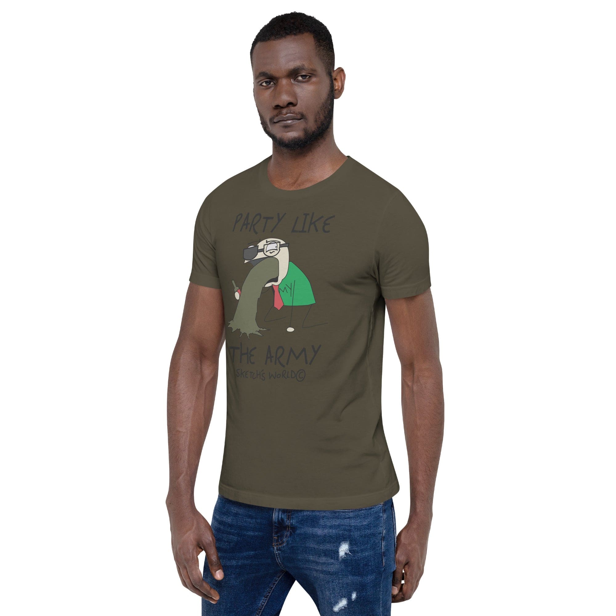 Tactical Gear Junkie Sketch's World © Officially Licensed - Party Like the Army Unisex T-Shirt