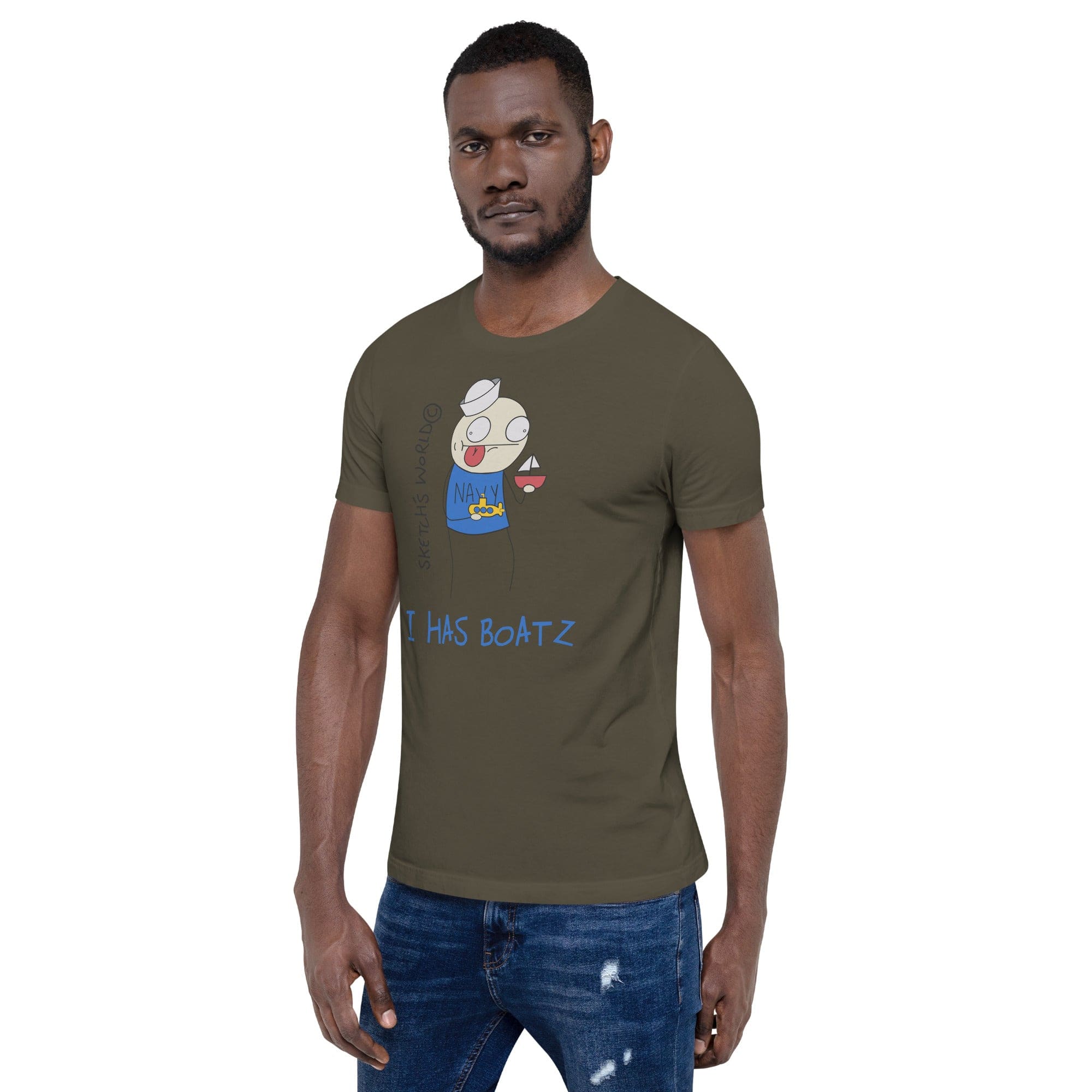 Tactical Gear Junkie Sketch's World © Officially Licensed - I Has Boatz Navy Unisex T-Shirt