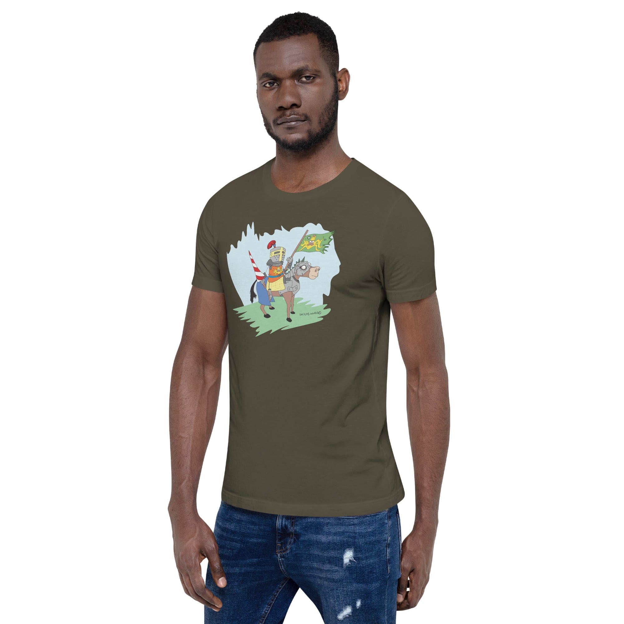 Tactical Gear Junkie Sketch's World © Officially Licensed - Knight on Horse Unisex T-Shirt